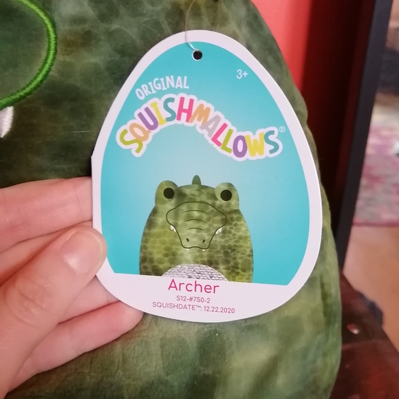 Custom DIY Archer the Alligator squishmallow plush with black belly. - Picture 3 of 5